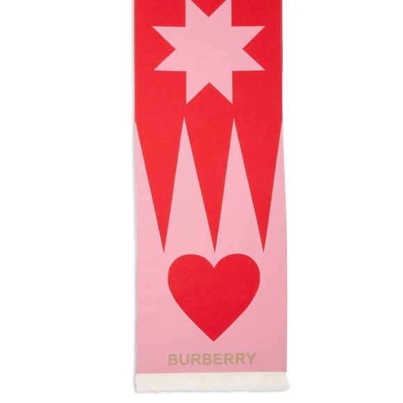 Host pick Burberry Authentic winter scarf pink and red - Picture 3 of 15